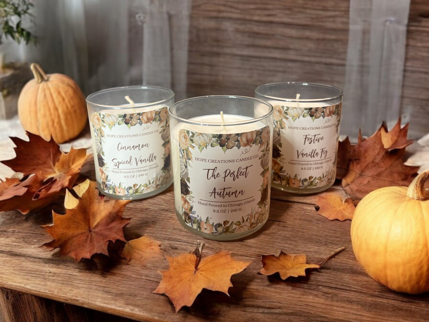 8.5 oz Coconut Soy Candle- Fall Collection