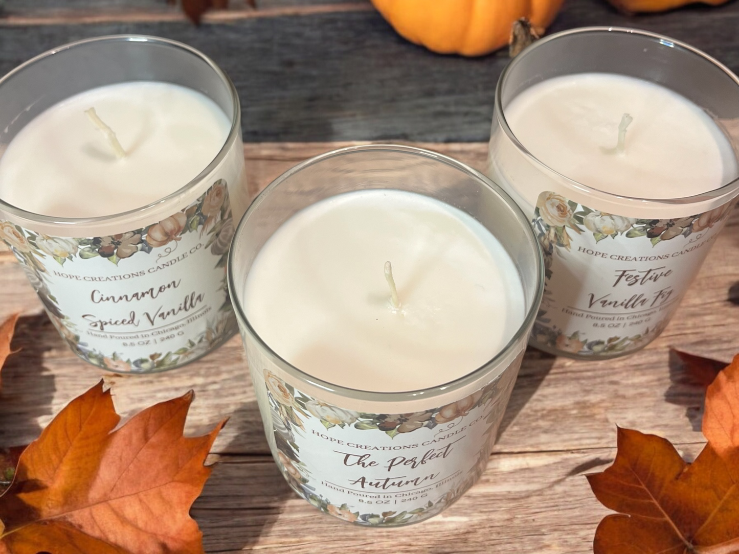 8.5 oz Coconut Soy Candle- Fall Collection